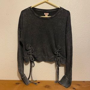 Side Tie Sweatshirt